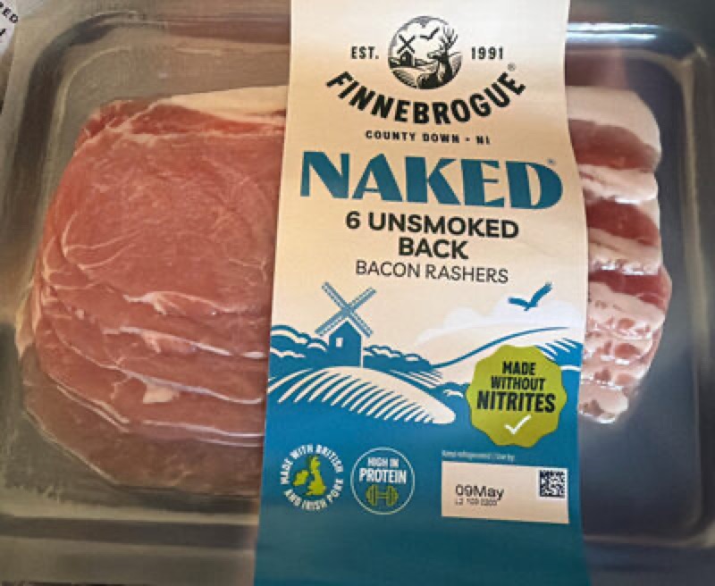 Finnebrogue Naked Unsmoked Back Bacon 200g